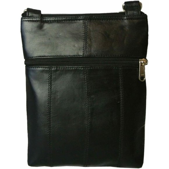 Zippered Leather Hip Waist Bag Biker Convertible Cross Body Purse Handbag - Picture 2 of 2